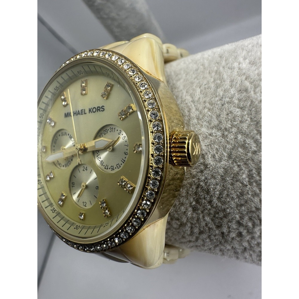 Michael Kors MK-5281 Ladies‎ MOP Watch New Battery 37MM 7" C94 - Picture 2 of 9